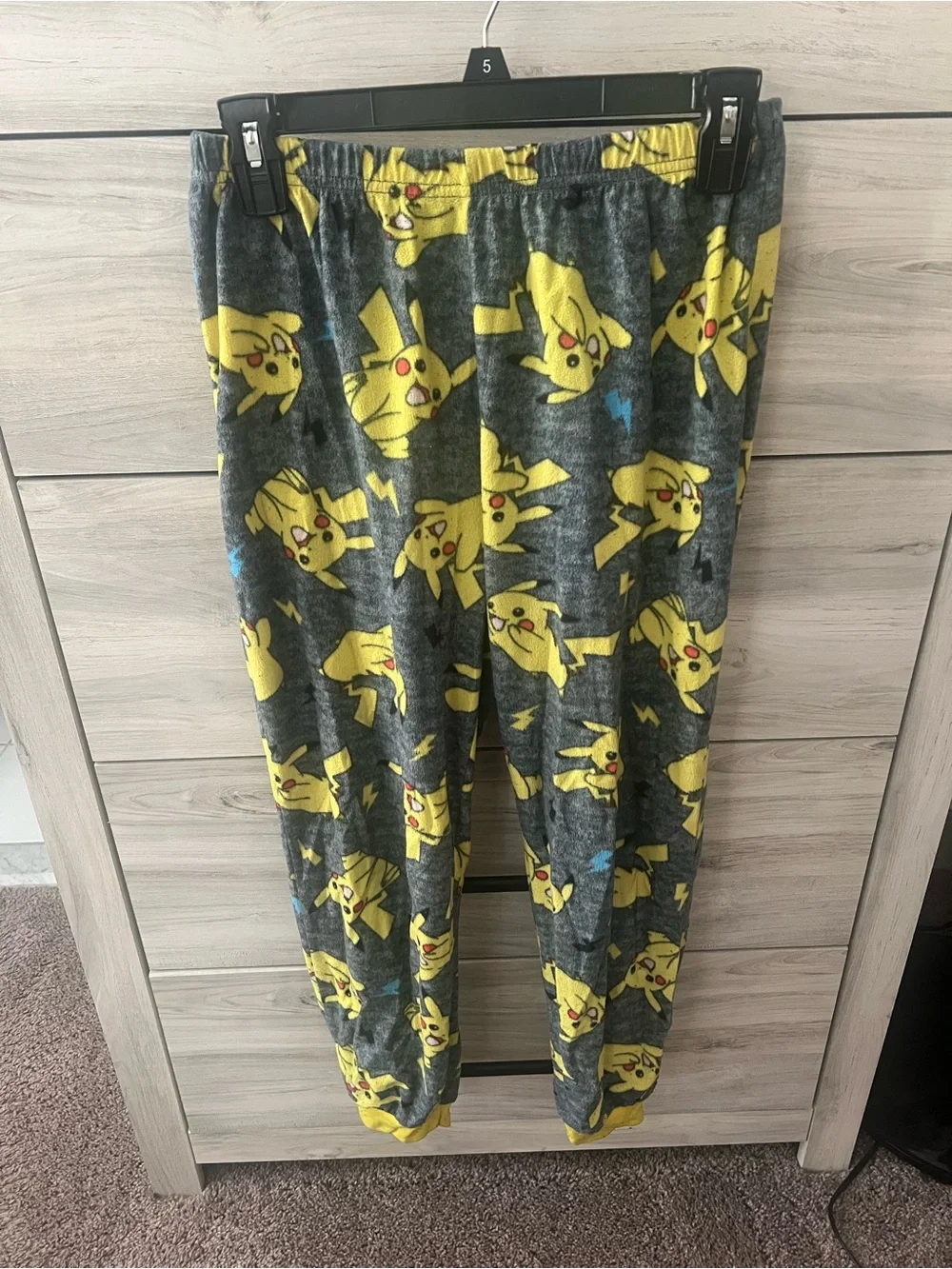 Gymboree Gray and Yellow Pikachu Fleece Joggers